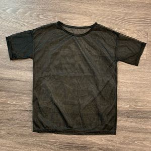Black Mesh Tee